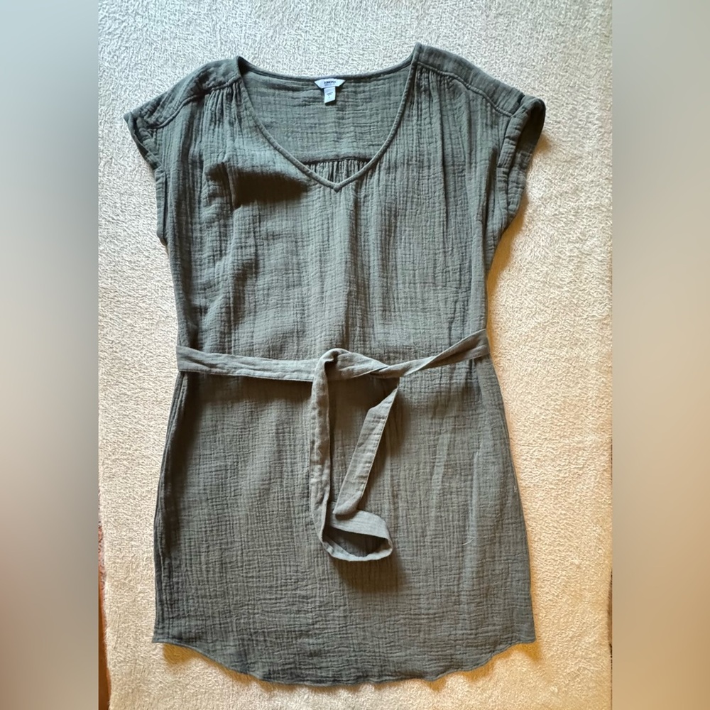 Sonoma Olive Green Textured Dress